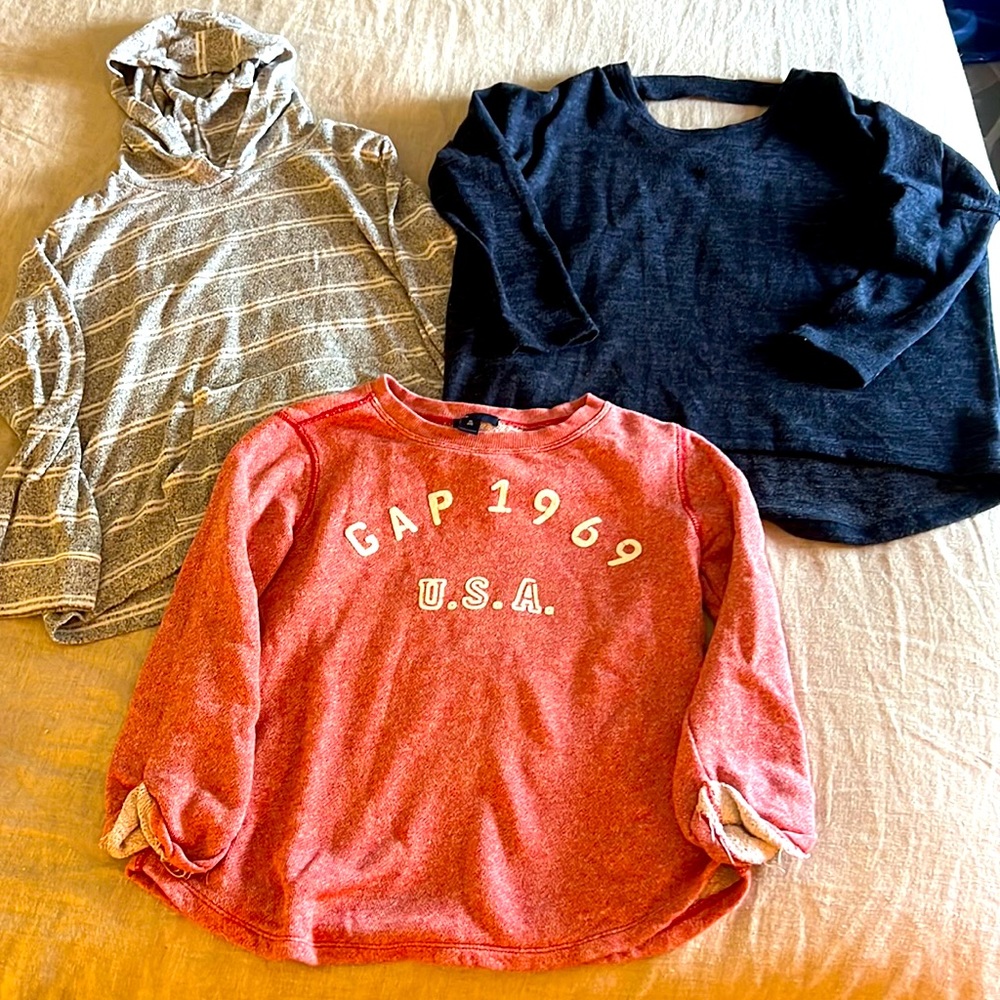 3 lightweight sweatshirts
